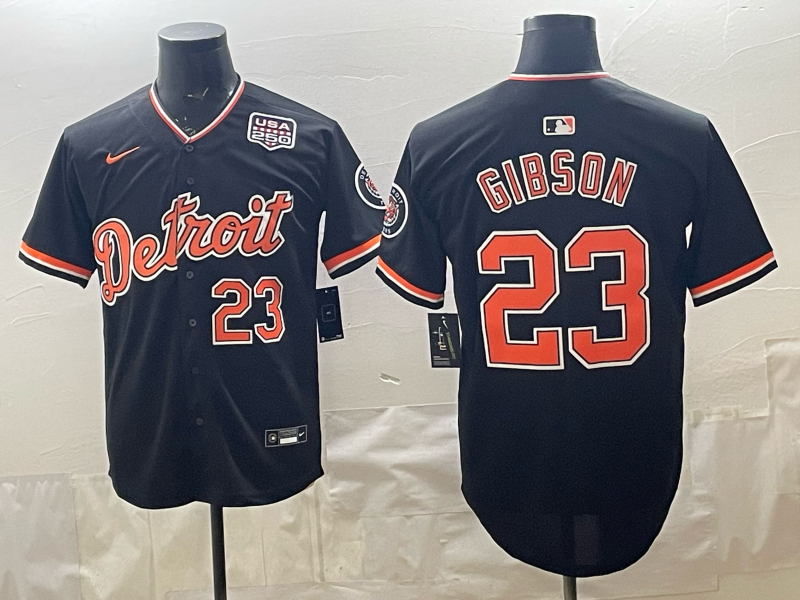 Men Detroit Tigers #23 Gibson black Nike 2026 MLB Jersey 0408004